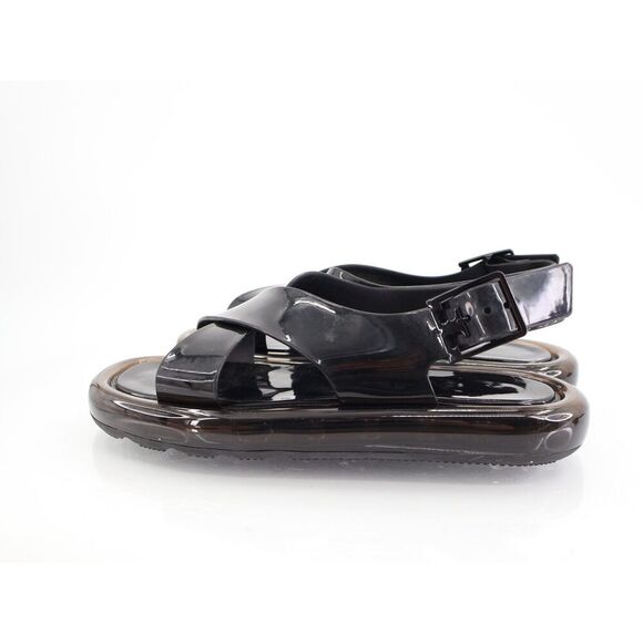 Tory Burch Crisscross Strap Bubble Jelly Sandal Size 8 B Black Slingback Flats - Picture 5 of 9